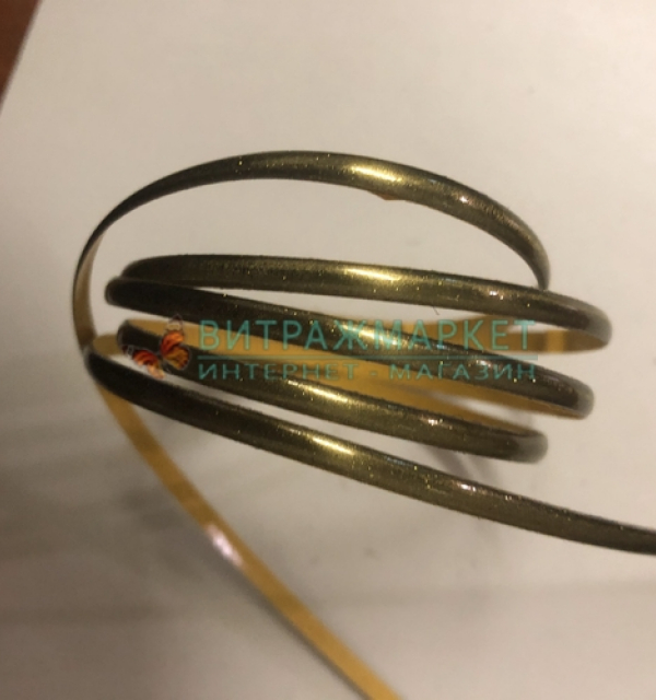 Свинцовая лента Rega Lead Gold Shimmer 3,5 мм/10 м (матовое золото с блестками)